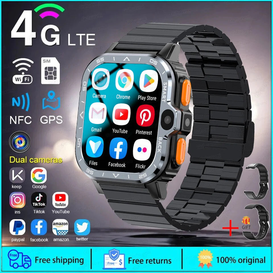 New For XIAOMI PGD Android Smart Watch Men GPS 16G/64G ROM Storage HD Dual Camera 2G 4G SIM WIFI Wireless Fast Internet Access