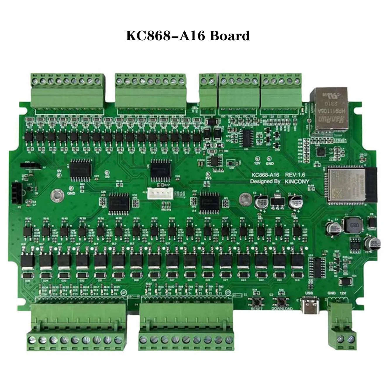 A16 ESP32 ESPHome Relay Baord Support Ethernet WiFi I2C RF 433Mhz RS485 Temperature Humidity Tasmota Arduino IDE Tuya MQTT IFTTT