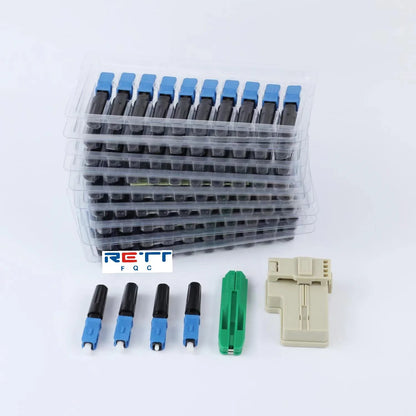 SC APC Fiber Optic Fast Connectors Single Mode SC UPC Fiber Optic Quick Connectors Mechanical Adapter for FTTH CATV Network