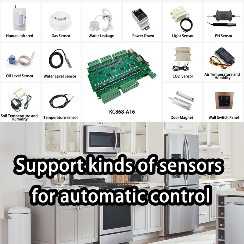 KC868-A16 Ethernet Relay Network ESP32 Development Board Wifi Switch MQTT TCP Web HTTP ESPhome Home Assistant Tasmota DIY Module