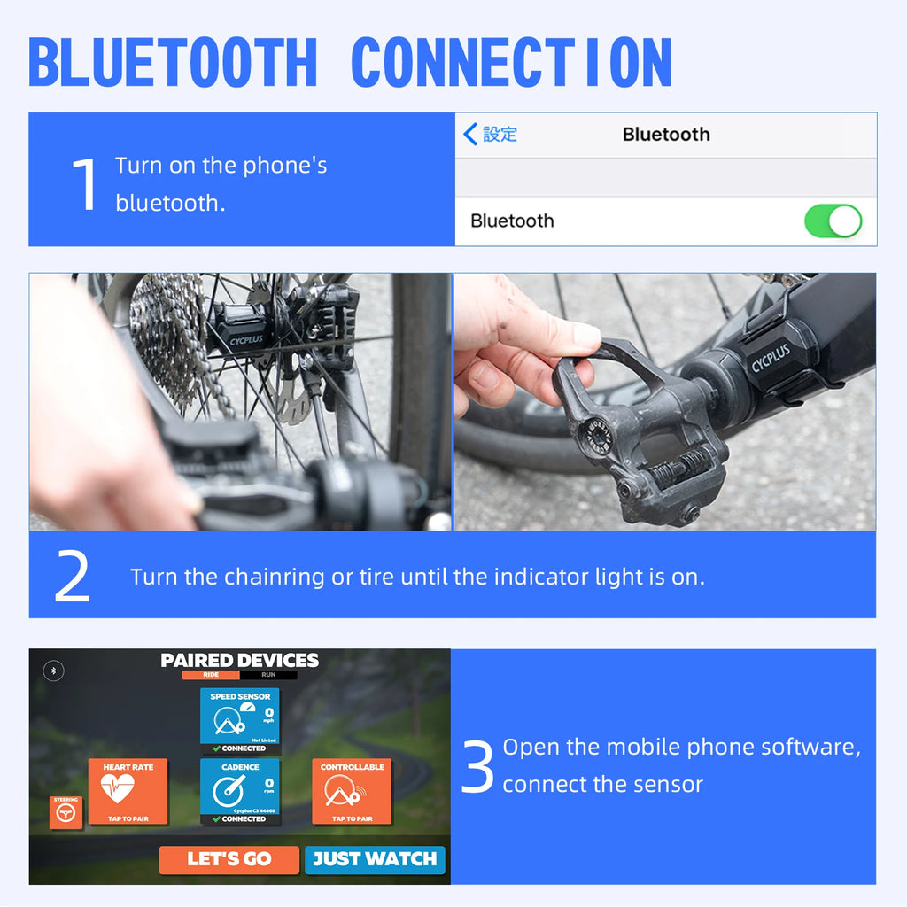 CYCPLUS Cadence Speed Dual Sensor Bike Computer Speedometer ANT+ Bluetooth Waterproof GPS Cycling Bicycle Accessories