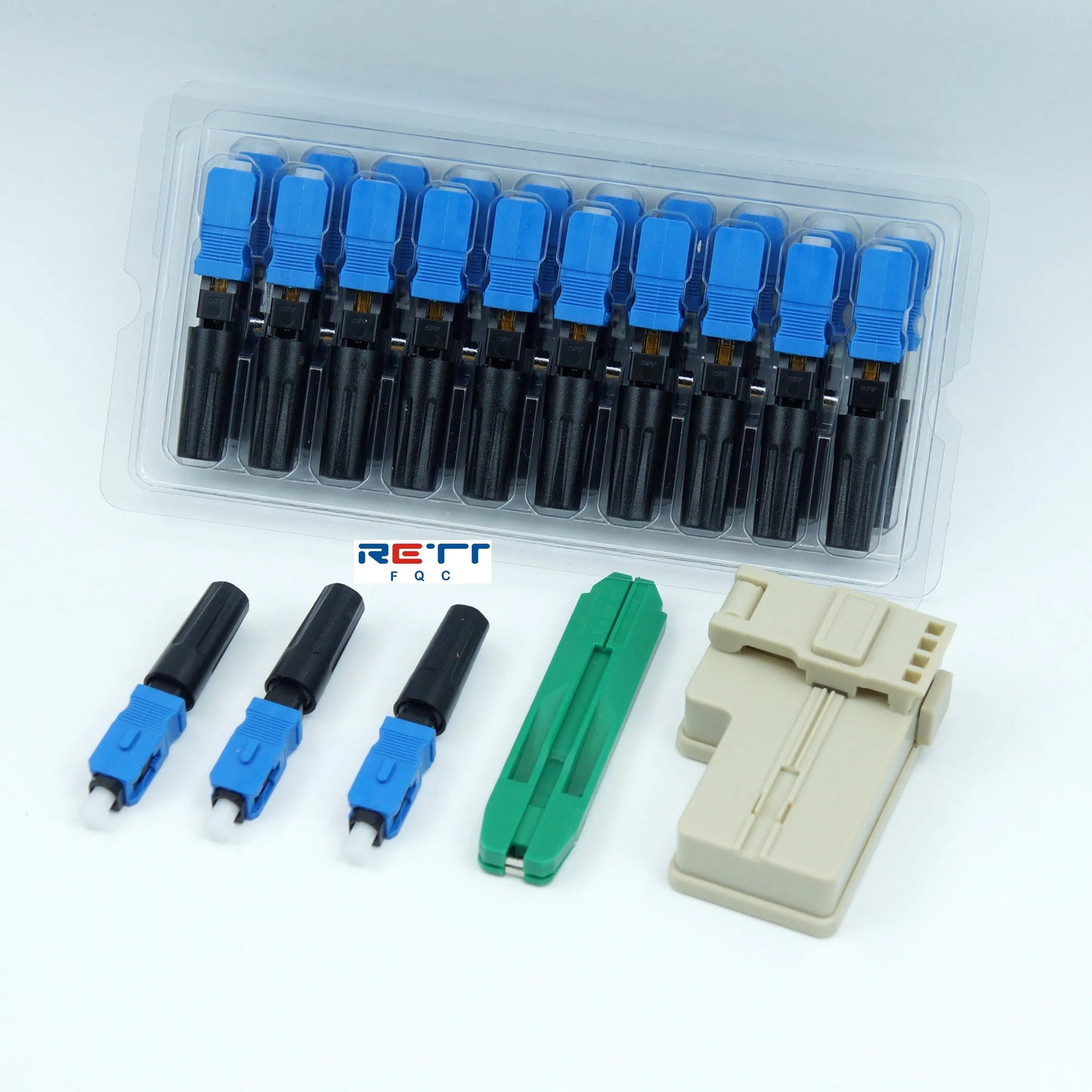 SC APC Fiber Optic Fast Connectors Single Mode SC UPC Fiber Optic Quick Connectors Mechanical Adapter for FTTH CATV Network