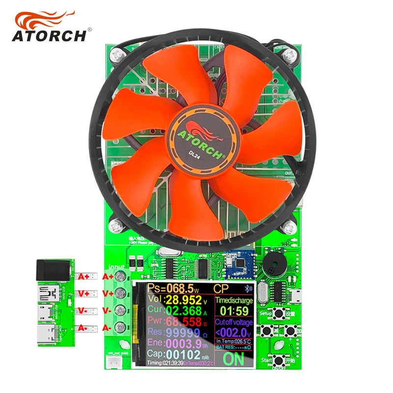 150W 25A Battery Capacity 4-wire Tester DC USB Tester Electronic Load Lithium Discharge Monitor Power Supply Checker With PC APP