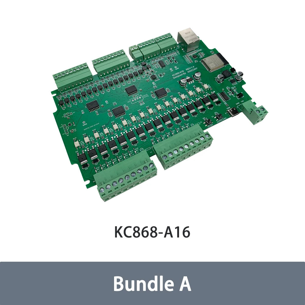 KC868-A16 Ethernet Relay Network ESP32 Development Board Wifi Switch MQTT TCP Web HTTP ESPhome Home Assistant Tasmota DIY Module
