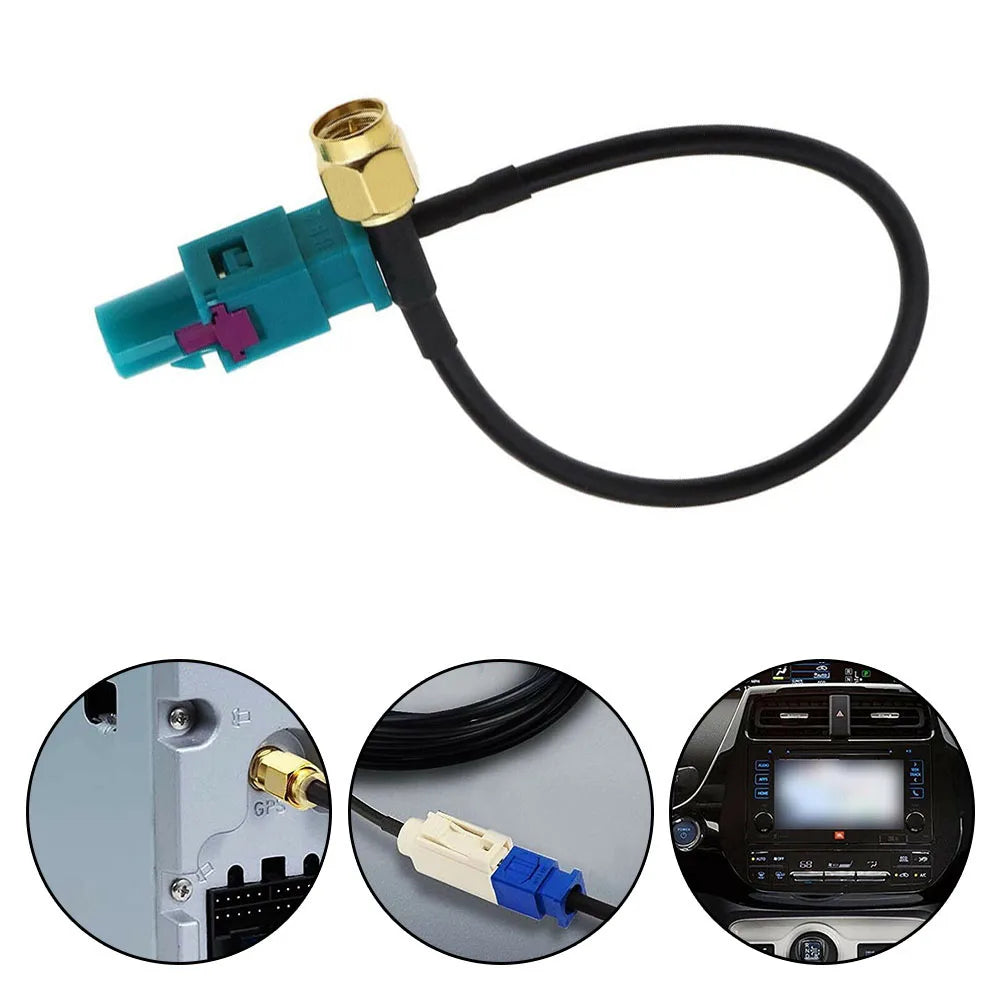 Universal Antenna Adapter Cable Fakra-Z Male To SMA Male Plug For GSM GPS DAB TV Antennas RG174 Cable