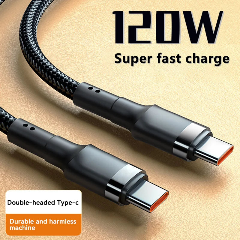 Xiaomi PD 120W Fast Charging For Samsung S24 USB C TO USB Type C Cable For iPhone 15 Plus Pro Max Xiaomi 14 Quick Fast Charger
