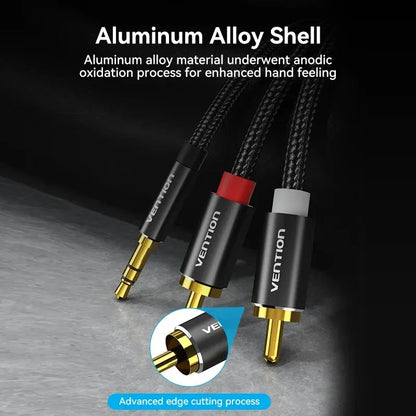 Vention RCA Cable 3.5mm to 2RCA Splitter RCA Jack 3.5 Cable RCA Audio Cable for Smartphone Amplifier Home Theater AUX Cable RCA