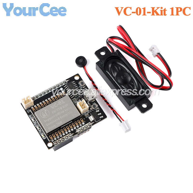 2pcs/1pc VC-02 VC-01 AI Intelligent Network-free Pure Offline Voice Development Board VC02 2MB Recognition English Sound Control