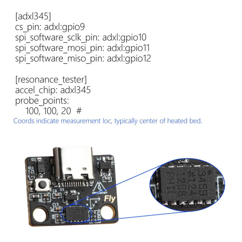 Mellow Fly-ADXL345 Accelerometer USB Board For Klipper Gemini Rspberry Pi Voron V0.1 2.4 Vzbot HevORT Ender 3 3D Printer Parts