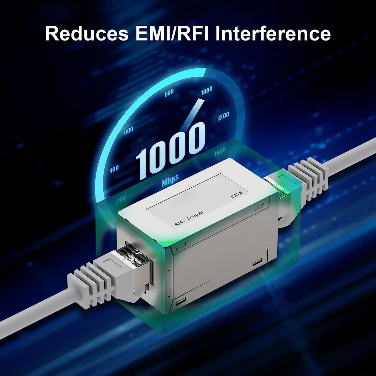 ZoeRax RJ45 Coupler Ethernet Extender 10Gbps, Cat7 Ethernet Coupler Female to Female Connector for Cat7/ Cat6/ Cat5e Cable