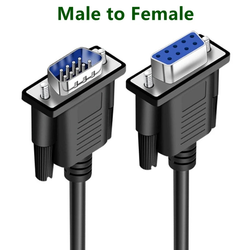 Db9 Serial Port Line Rs232 Cable Connecting Line Adapter Male To Male/female Cross Data Line Extension Cable Jack Adapter 1m-20m