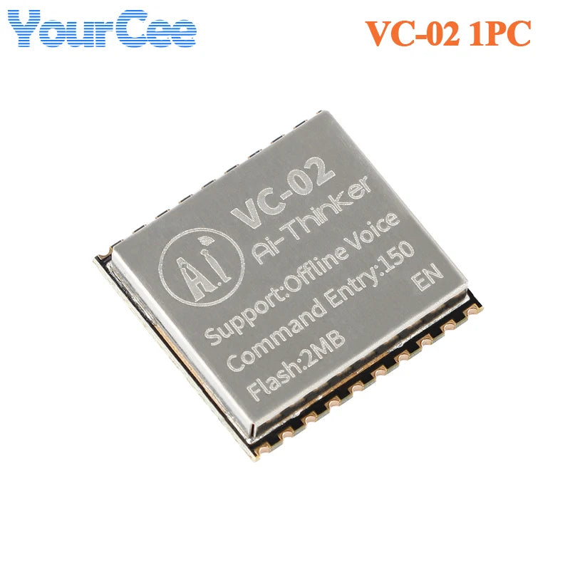 2pcs/1pc VC-02 VC-01 AI Intelligent Network-free Pure Offline Voice Development Board VC02 2MB Recognition English Sound Control