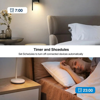 16A Tuya WiFi MiNi Smart Switch with Power Monitor 2-way Control Timer Wireless DIY Breaker Work with Alexa Google Home Alice