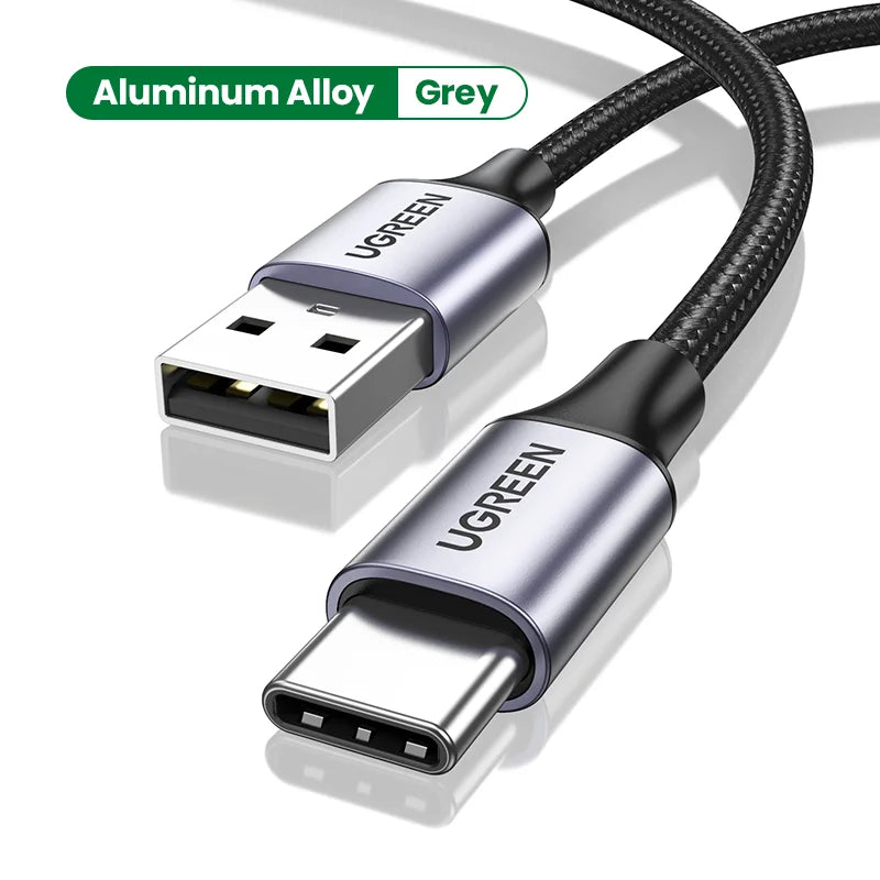 UGREEN 3A USB Type C Cable For iPhone 17 16 Xiaomi Samsung Fast Charging Wire USB-C Charger Data Cord For iPad Poco USB C