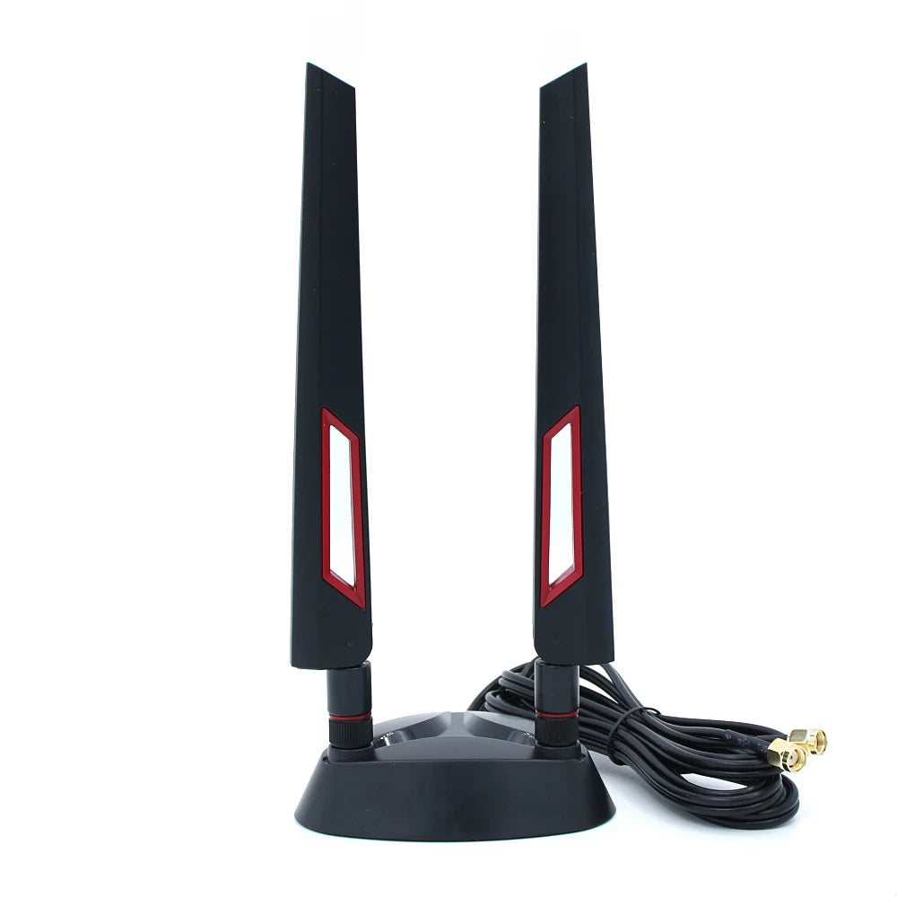 High Gain 2.4G 5.8G 5G Dual Frequency Extension Cable External Antenna  Magnetic Suction Base For ASUS Wifi Router Wireless Card