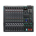 Professional Audio Mixer Depusheng PA8 8 Channel Sound Board Console DJ Mixing Desk System Interface Built-in 99 Reverb Effect