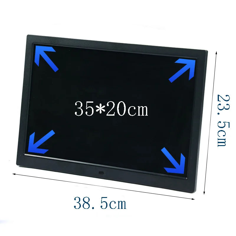 HBCBX 15.6-inch 2K digital photo frame 1920 * 1080, horizontal and vertical USB/SD video, music, picture Christmas gift