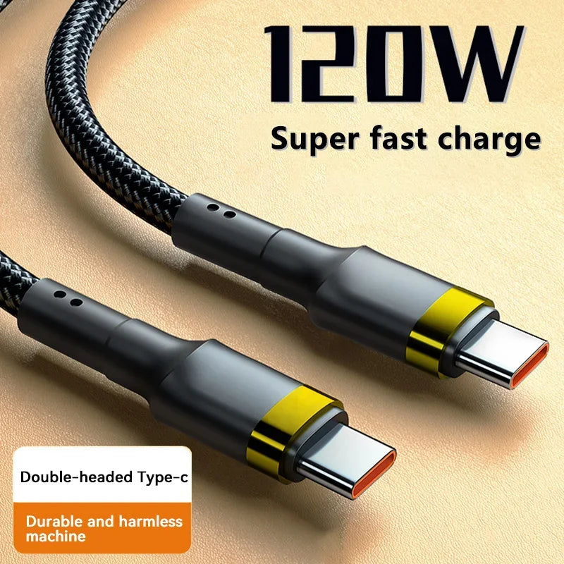 Xiaomi PD 120W Fast Charging For Samsung S24 USB C TO USB Type C Cable For iPhone 15 Plus Pro Max Xiaomi 14 Quick Fast Charger