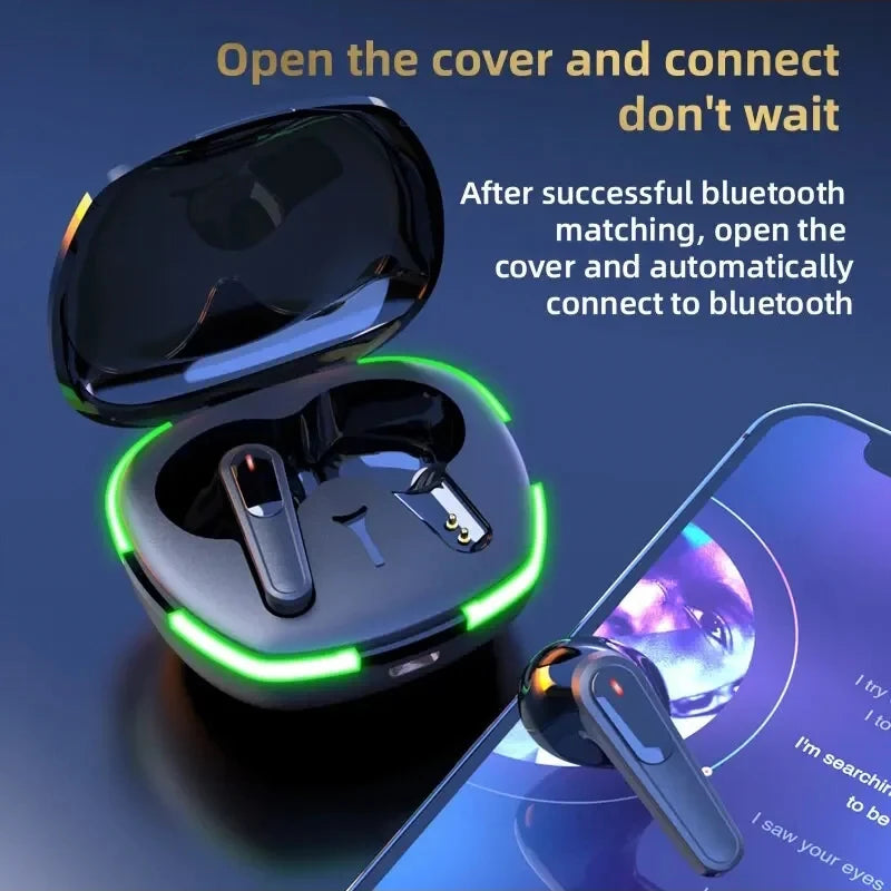 TWS Pro60 Bluetooth Earphones Wireless Headphones Noise Cancelling  with Mic HiFi Stereo Sports Earbuds for Smartphones