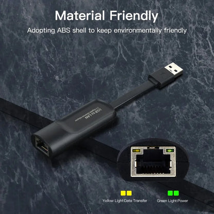 2500Mbps Ethernet Adapter 2.5G USB 3.0 Type C to RJ45 Network Card Wired Ethernet Gigabit Adapter Lan Card Hub for MacBook iPad