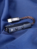Whizzer DA1 Portable DAC USB C Amplifier, Mini USB C Dongle with Mic Volume Control for Headphones Smart Phones Earphones
