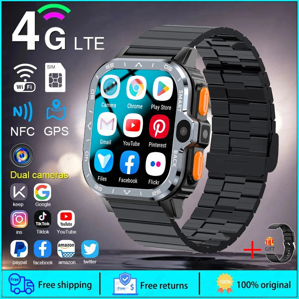 New For XIAOMI PGD Android Smart Watch Men GPS 16G/64G ROM Storage HD Dual Camera  2G 4G SIM WIFI Wireless Fast Internet Access