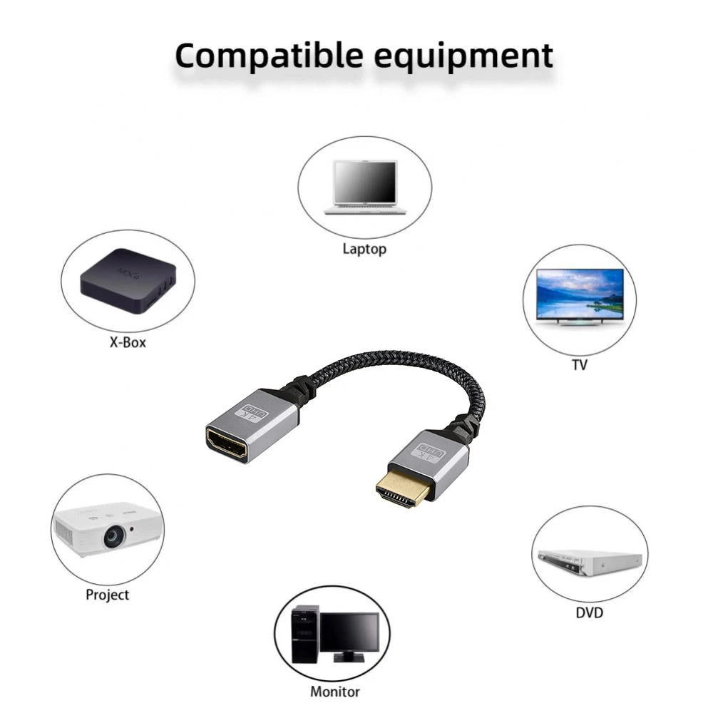 1080P 4K HDMI-compatible Cable Male to Female HDMI-compatible Extension Cord for Xbox Laptop Desktop PC HDTV Monitor Projector