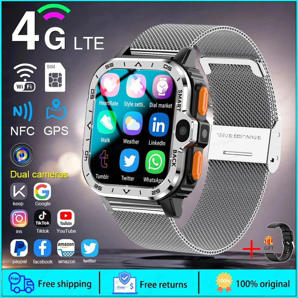 New For XIAOMI PGD Android Smart Watch Men GPS 16G/64G ROM Storage HD Dual Camera  2G 4G SIM WIFI Wireless Fast Internet Access