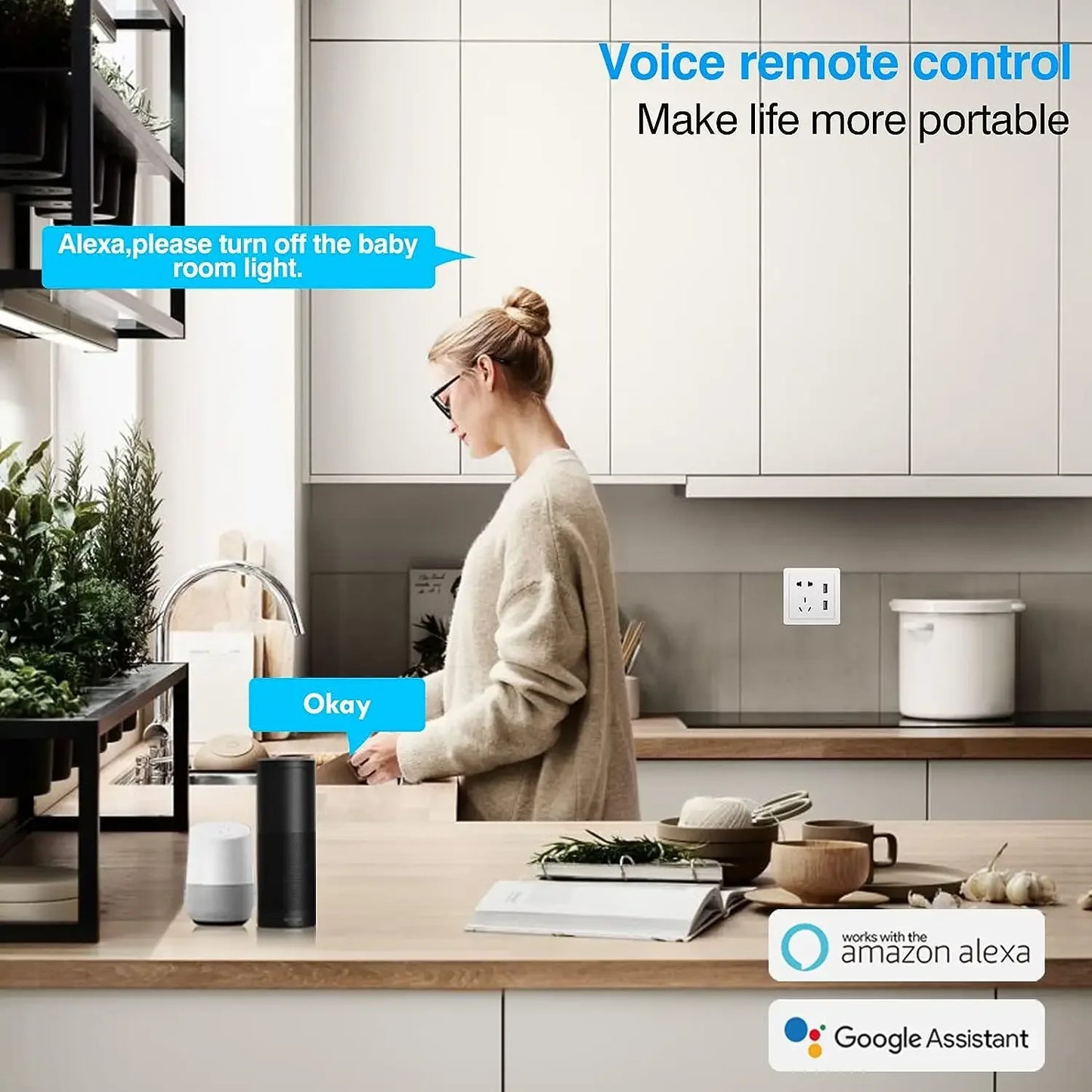 16A Tuya WiFi MiNi Smart Switch with Power Monitor 2-way Control Timer Wireless DIY Breaker Work with Alexa Google Home Alice
