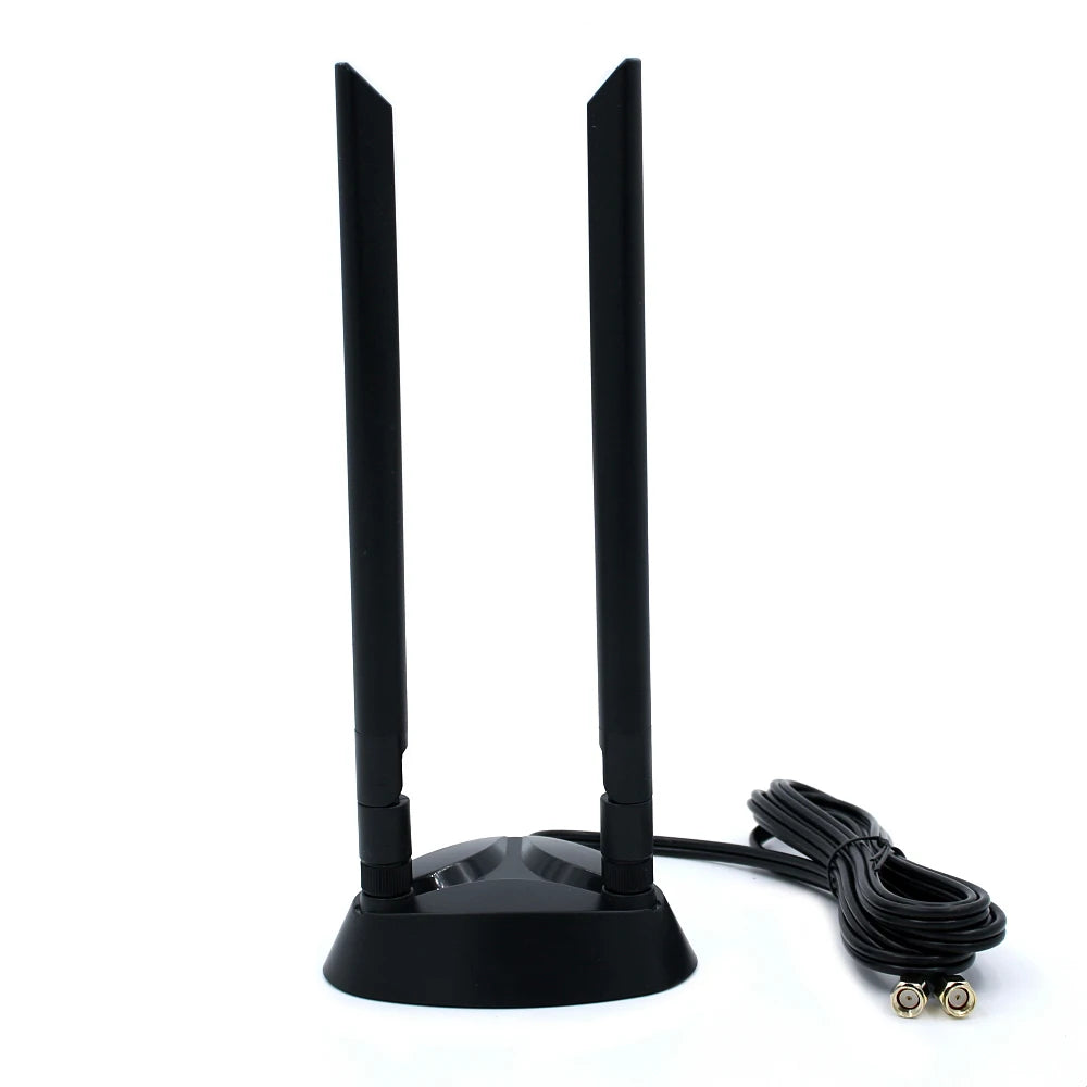 High Gain 2.4G 5.8G 5G Dual Frequency Extension Cable External Antenna  Magnetic Suction Base For ASUS Wifi Router Wireless Card