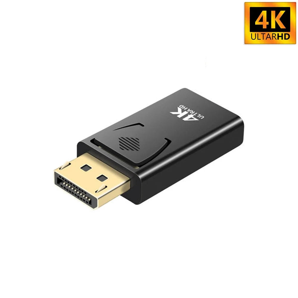 DP to  Male to Female Converter 4K Display Port to -Compatible Adapter Video Audio HD Cable for PC TV Laptop Projector