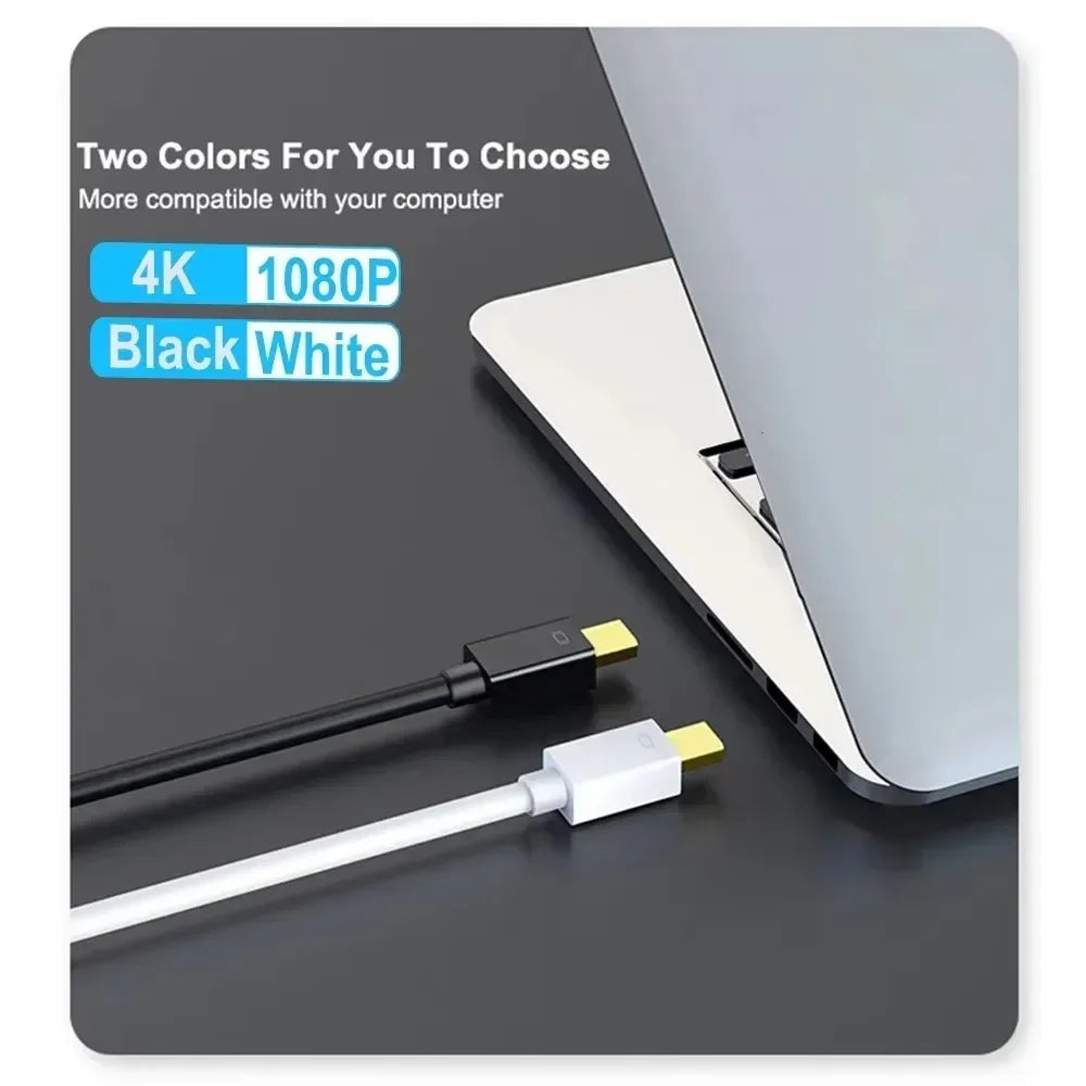 Mini Displayport Cable 4K Adapter 1080P Mini DP Male to HDMI-compatible Female For Apple MacBook Air Pro