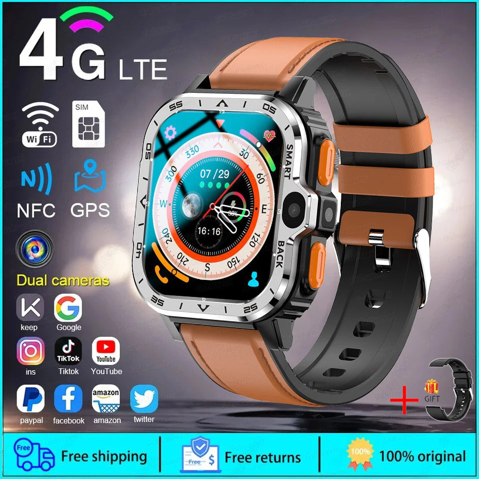 New For XIAOMI PGD Android Smart Watch Men GPS 16G/64G ROM Storage HD Dual Camera  2G 4G SIM WIFI Wireless Fast Internet Access