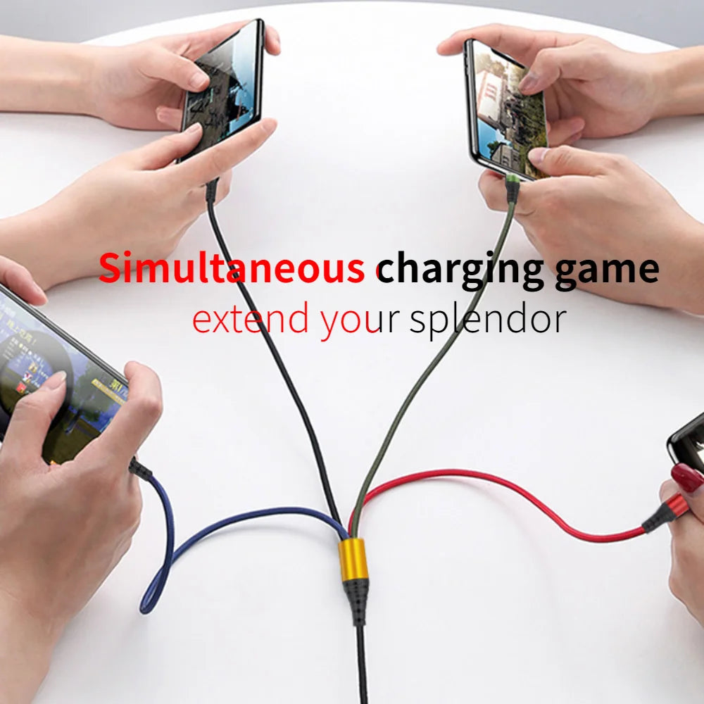 4 in 1 USB Type C Cable for iPhone 14 Pro Max 3 in 1 USB Charging Cable 2 in 1 Micro Cable for Samsung Xiaomi Huawei & More