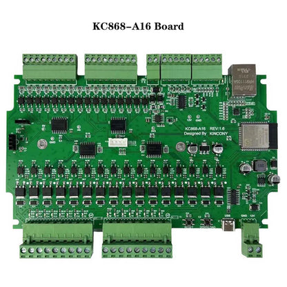 A16 ESP32 ESPHome Relay Baord Support Ethernet WiFi I2C RF 433Mhz RS485 Temperature Humidity Tasmota Arduino IDE Tuya MQTT IFTTT