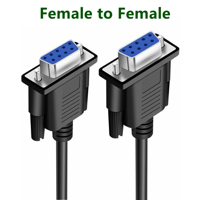 Db9 Serial Port Line Rs232 Cable Connecting Line Adapter Male To Male/female Cross Data Line Extension Cable Jack Adapter 1m-20m