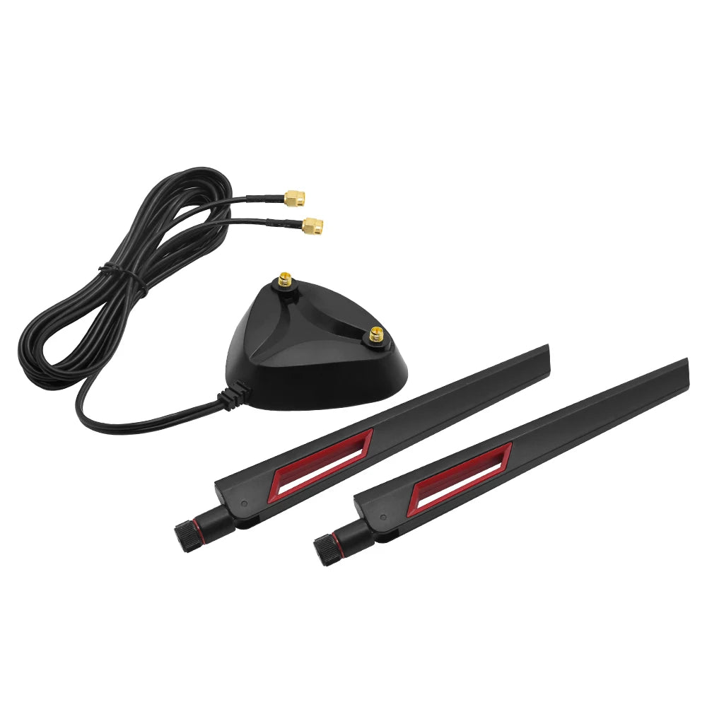 High Gain 2.4G 5.8G 5G Dual Frequency Extension Cable External Antenna  Magnetic Suction Base For ASUS Wifi Router Wireless Card