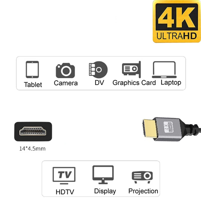 1080P 4K HDMI-compatible Cable Male to Female HDMI-compatible Extension Cord for Xbox Laptop Desktop PC HDTV Monitor Projector