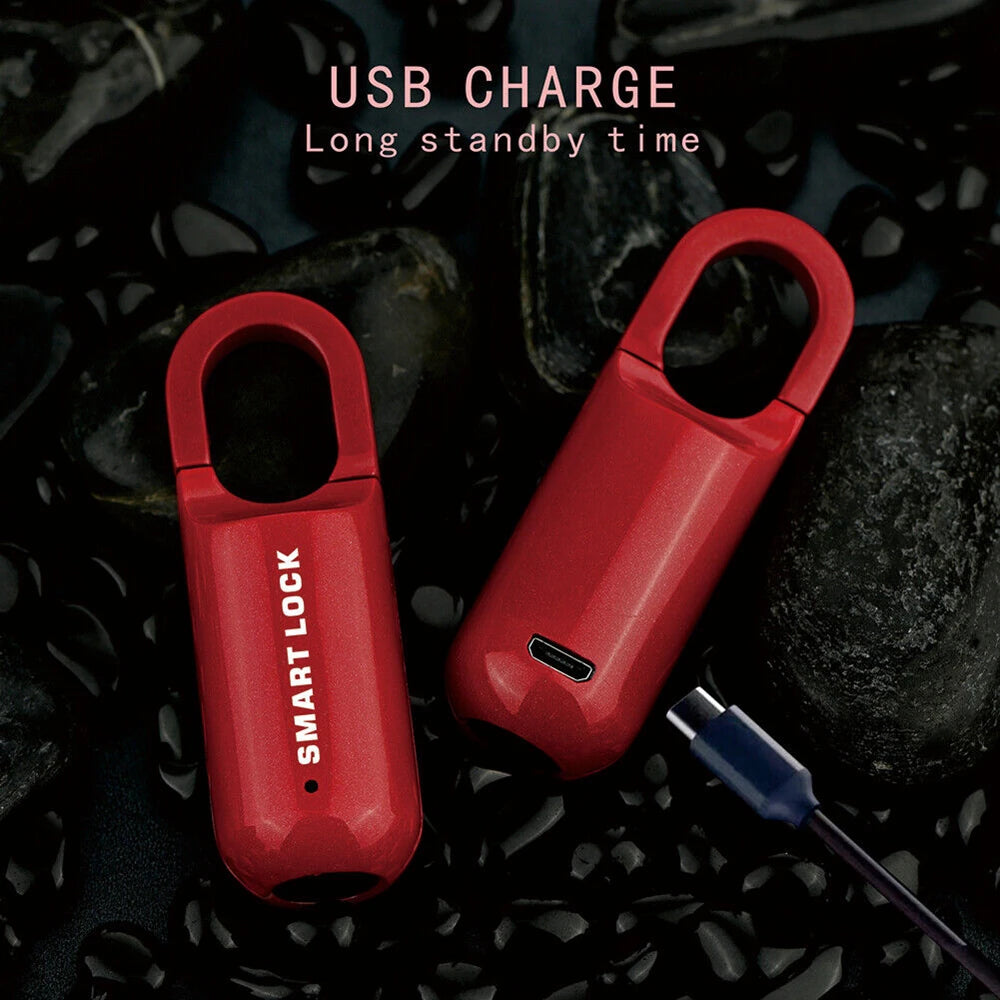 Smart Home Biometric Electronic Lock Fingerprint Locks Padlock Keyless USB Rechargeable Anti-theft Handbag Security Protection