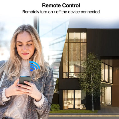16A Tuya WiFi MiNi Smart Switch with Power Monitor 2-way Control Timer Wireless DIY Breaker Work with Alexa Google Home Alice