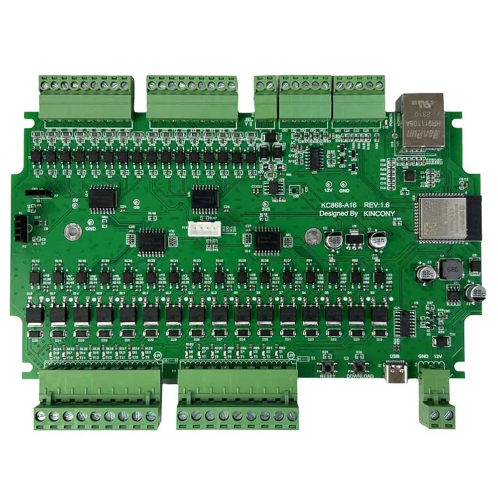 A16 ESP32 ESPHome Relay Baord Support Ethernet WiFi I2C RF 433Mhz RS485 Temperature Humidity Tasmota Arduino IDE Tuya MQTT IFTTT