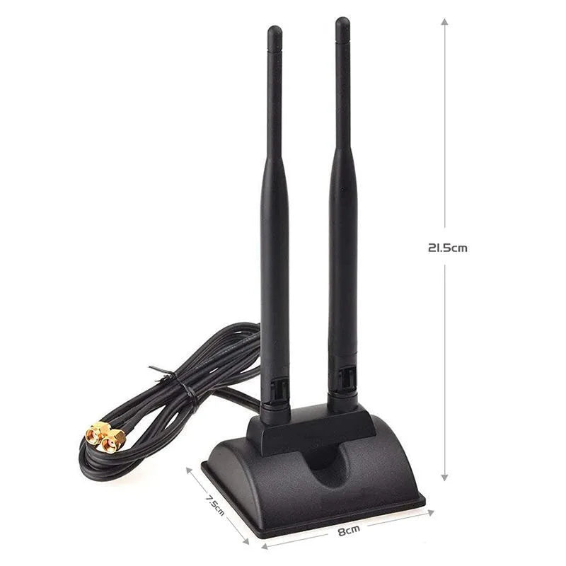 High Gain 2.4G 5.8G 5G Dual Frequency Extension Cable External Antenna  Magnetic Suction Base For ASUS Wifi Router Wireless Card