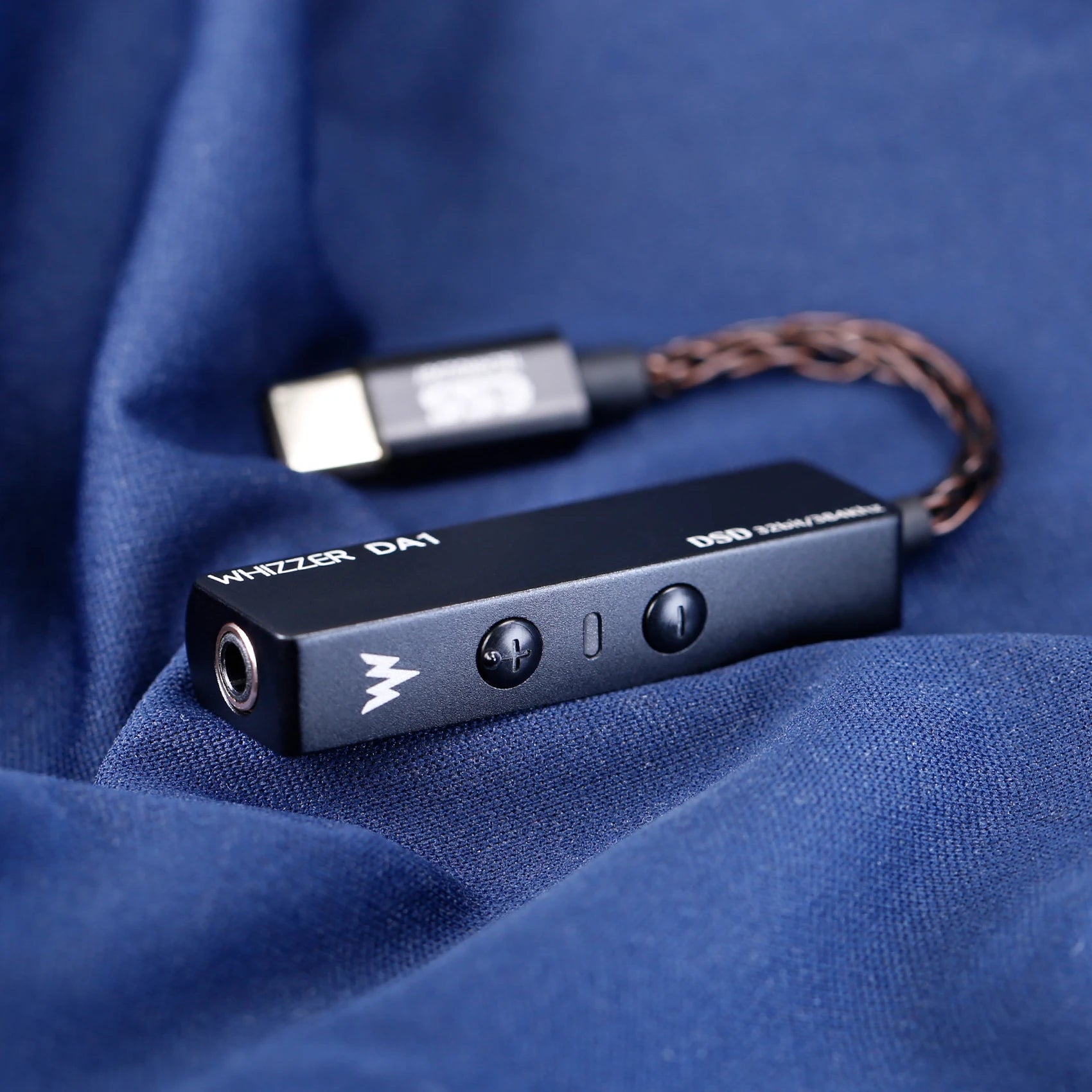 Whizzer DA1 Portable DAC USB C Amplifier, Mini USB C Dongle with Mic Volume Control for Headphones Smart Phones Earphones