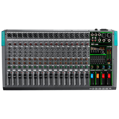 16 Channels Audio Sound Mixer Depusheng MG16 Mixing DJ Console USB with 48V Phantom Power 256 DSP Effects Sound Table for stage