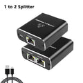 1000M Rj45 Splitter Gigabit Ethernet Adapter Internet Network Cable Extender Networking Adapter for PC TV Box Router Sharer