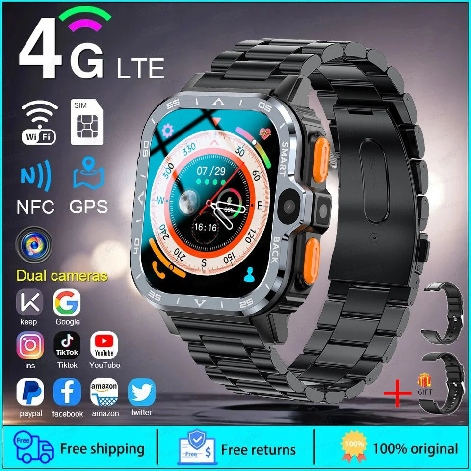 New For XIAOMI PGD Android Smart Watch Men GPS 16G/64G ROM Storage HD Dual Camera  2G 4G SIM WIFI Wireless Fast Internet Access