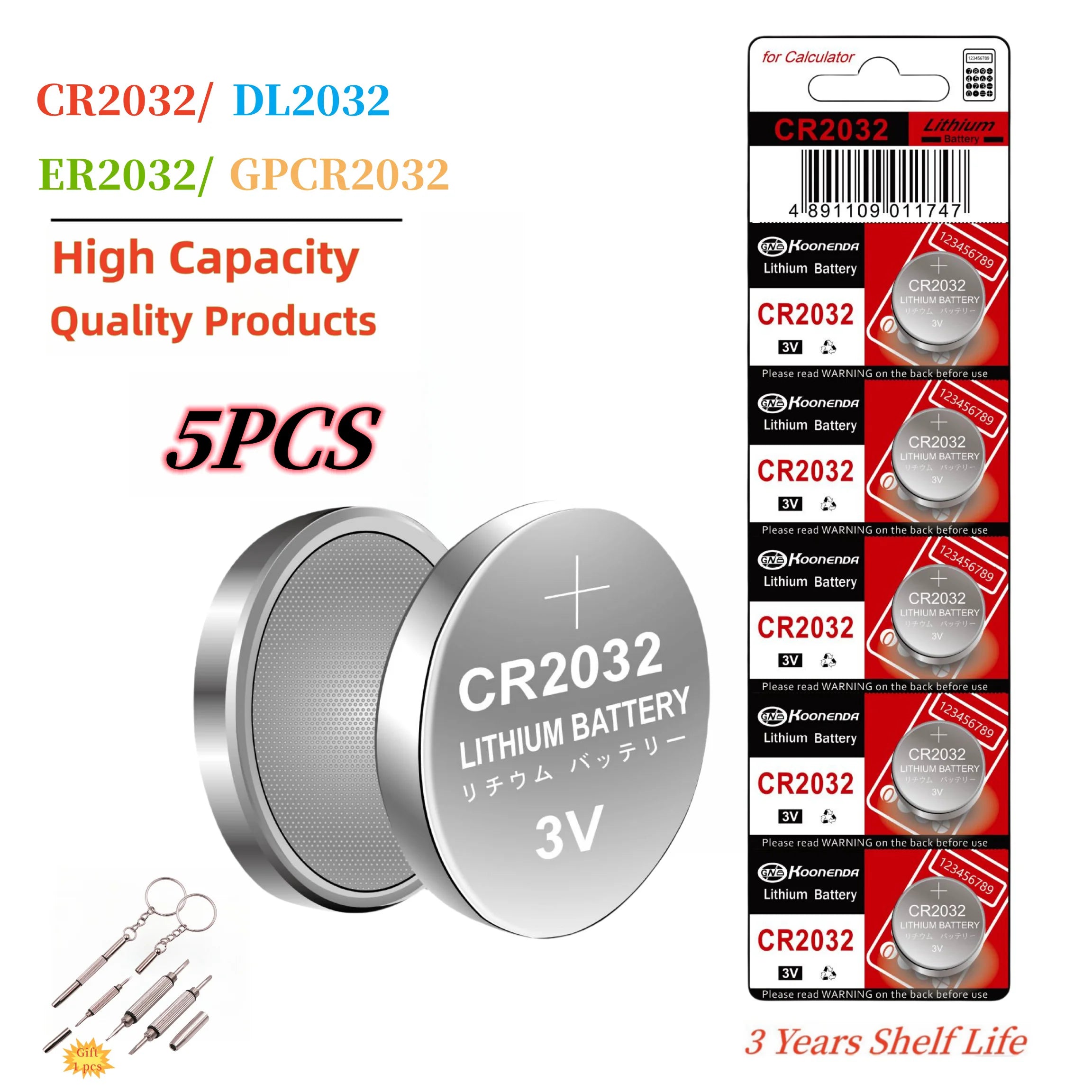 CR2032 Lithium Button Coin Cell 2032 Battery Compatible with AirTag Key FOBs calculators Coin counters Watches 2-40pcs etc