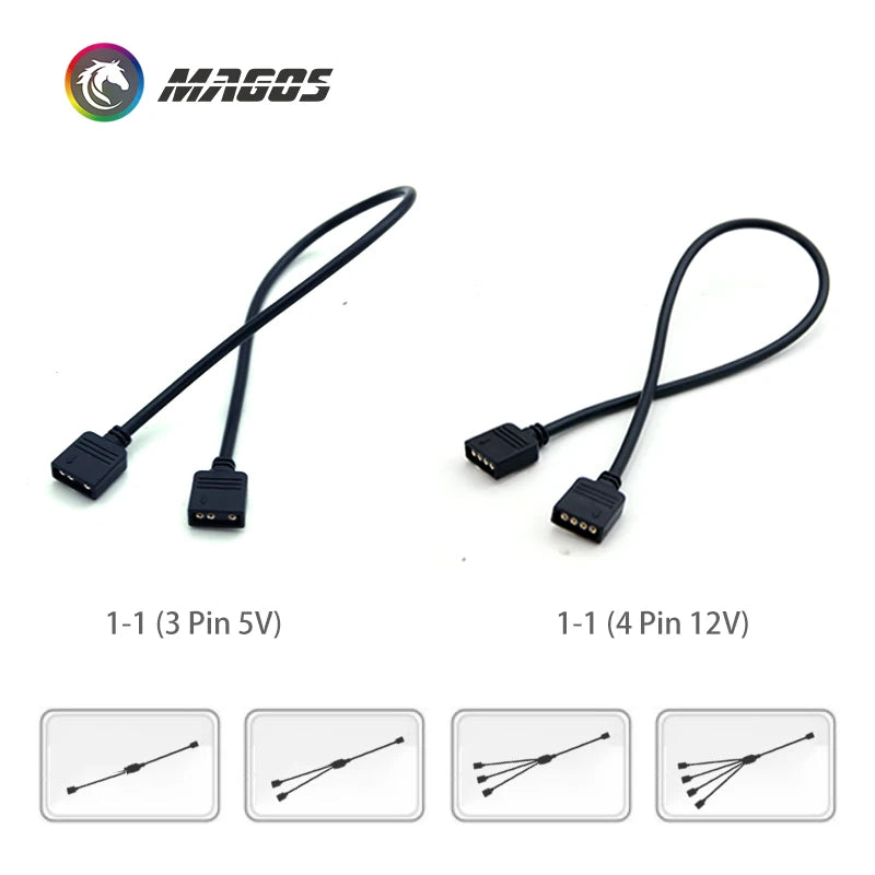 SYNC Motherboard Cable RGB Splitter 12V 4Pin 5V 3Pin Header Addressable RGB Hub Transfer Extension Cable For ASUS GIGABYTE MSI