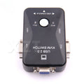 Newest USB KVM Switch Switcher 2 Port VGA SVGA Switch Box USB 2.0 Mouse Keyboard 1920*1440 Professional Video Switch Hot Sale