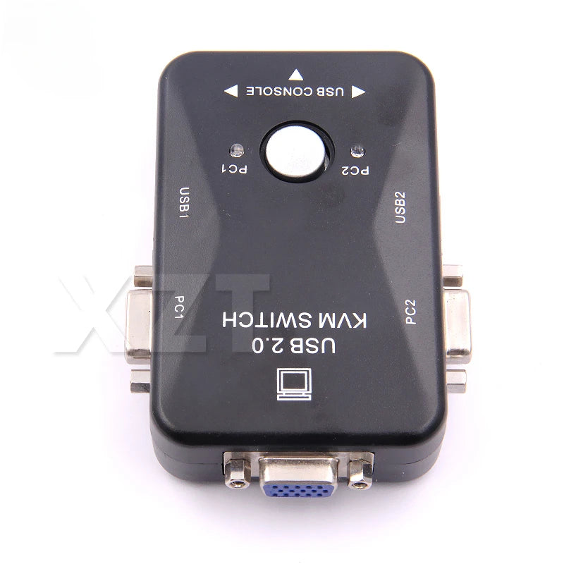 Newest USB KVM Switch Switcher 2 Port VGA SVGA Switch Box USB 2.0 Mouse Keyboard 1920*1440 Professional Video Switch Hot Sale